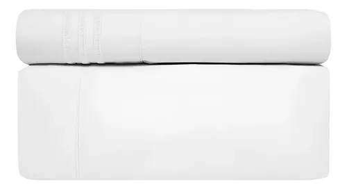 Juego Sábanas Queen Microfibra 1500 Hilos Blancos Rebeca Blanco