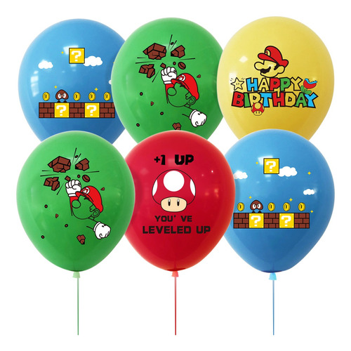 Globos De Cumpleaños Decoración  Mario Bros Fiesta Temática