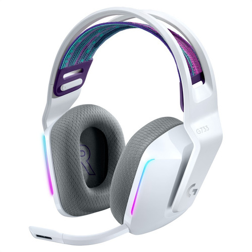 Diadema Gamer Inalámbrica Rgb Logitech G733 / 7.1 Dts, Blanc Color Blanco