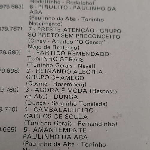 Imagem 6 de 8 de Fita Cassete K7 Na Aba Do Pagode Original Ótimo Estado
