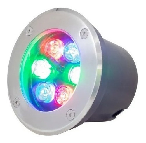 Empotrado Led 6w Spot De Piso Rgb Colores Exterior C/control