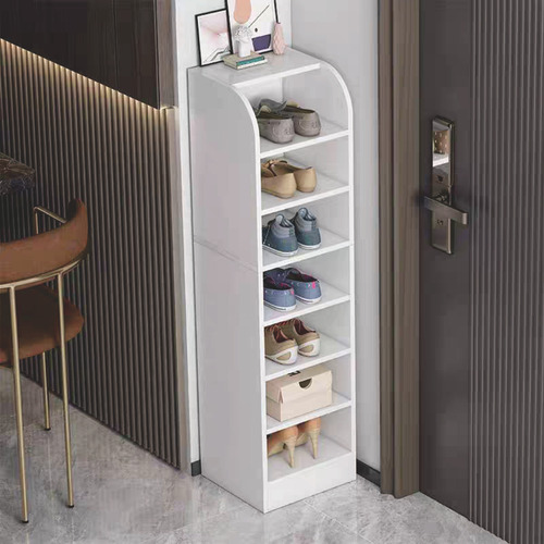 Zapatero De Madera Blanco Sencillez 8 Estantes 27*30*120cm