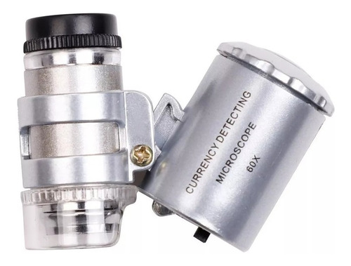 Mini Microscopio Especial Lupa Bolsillo Luz Led/uv 60x