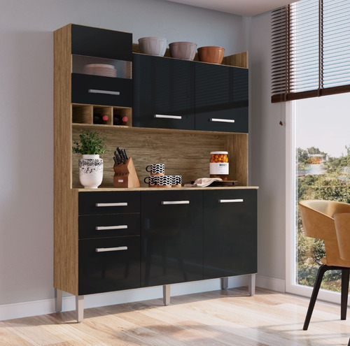 Imagen 3 de 8 de Mueble De Cocina Kit Completo 6 Puertas Cajones Amoblamiento