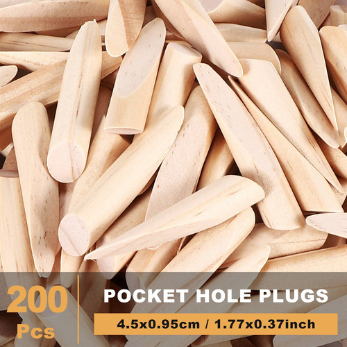 200 Paquetes De Tapones Con Orificios De Bolsillo De Madera