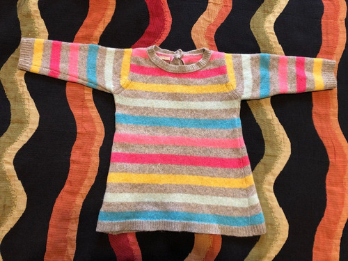 Swéater Pullover De Nena Rayado Colores Talle 2