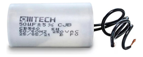 Capacitor Partida 50uf/250v/2 Fios Motor Portão Eletrônico