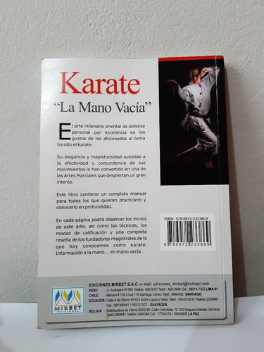 Yh Libro Karate Curso Practico Mirbet Ediciones 2013 Peru