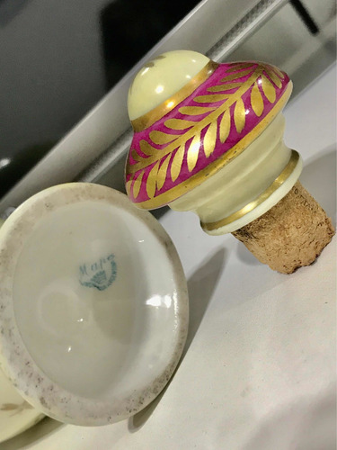 Antiguo Potiche Botella Perfumero De Porcelana