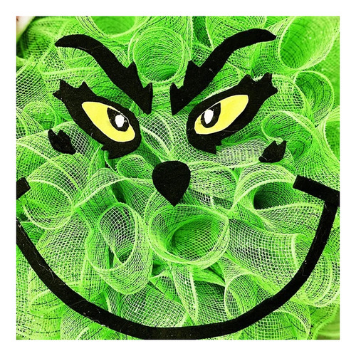 Imagen 8 de 8 de Corona De Navidad Grinch Para Puerta De Entrada