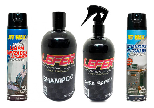 Combo Kit Lavado En Casa Auto Moto Premium X 4 Productos