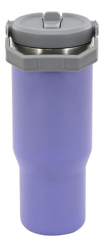 Vaso Trendy 900ml Acero Inoxidable Hermético Con Asas Violeta Lisa