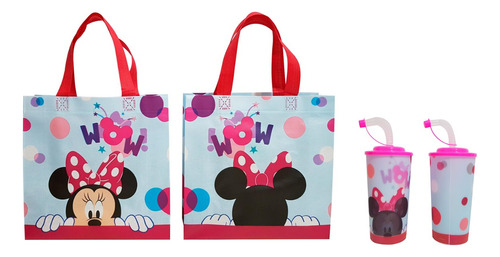 Minnie Mouse Paquete 10 Bolsa 10 Vasos Plástico