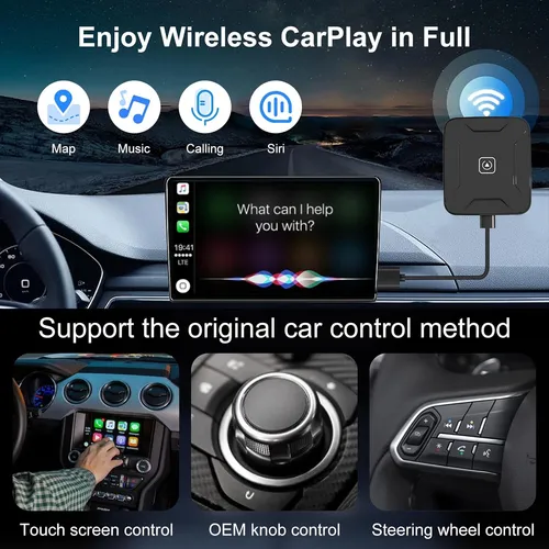Adaptador Inalámbrico Carplay 2024 Conexión Directa W...