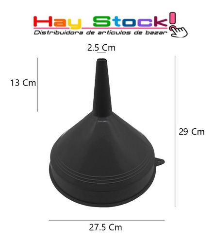 Imagen 2 de 5 de Embudo Plastico P/ Liquidos Botella Bidon Nº27 Hsk