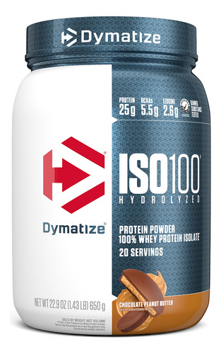 Dymatize Iso 100 Whey Protein 1.4 Lbs Chocolate Peanut Butte