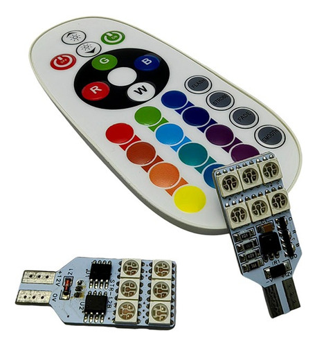 Kit De Focos Led Lamp Colores 12 Rgb T10