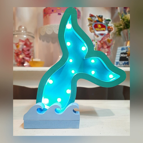 Figura Polifan Led Cola De Sirena Candy Bar