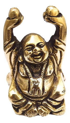 Athizay Laughing Buddha Brass Idols Para La Sala De Estar |