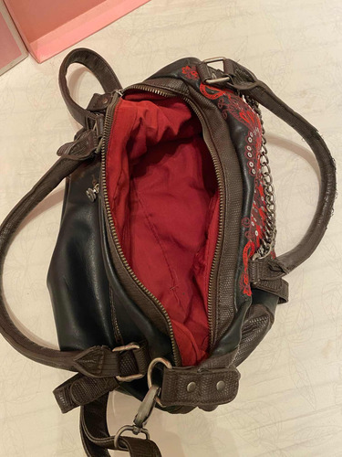 Cartera Bandolera Usada Desigual Importada Marron Chocolate Marrón Lisa Níquel Marrón Oscuro (Usado)