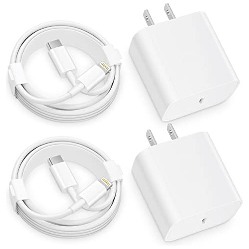 Cargador Rápido Juusmart 20w Type C, 2-pack Con Cable Usb