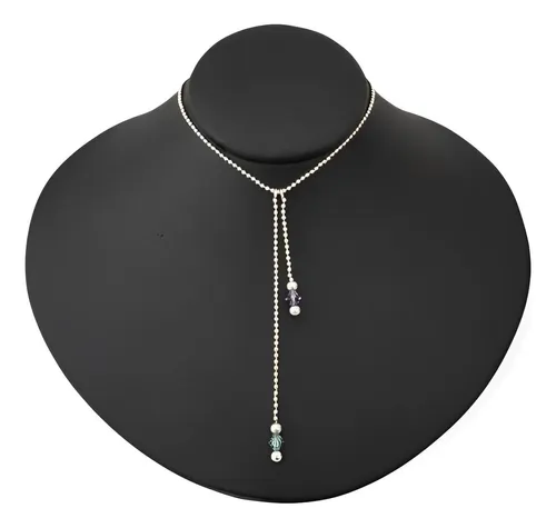 comprar Collar Para Mujer Joya Elegante Bombita Murano Plata 925