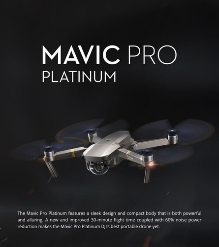 Dji Mavic Pro Platinum Fly Combo Drone, Nuevo, Con Garantia.