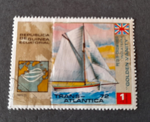 Sello Postal - Guinea Ecuatorial - Veleros 1973