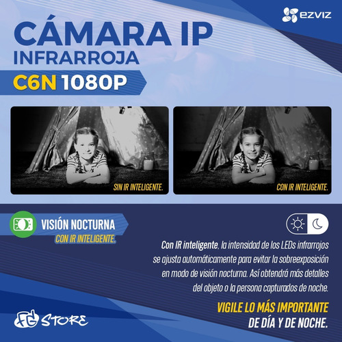 Imagen 10 de 10 de Camara Seguridad Ezviz C6n Ip 1080p Motorizado Wifi Nocturn