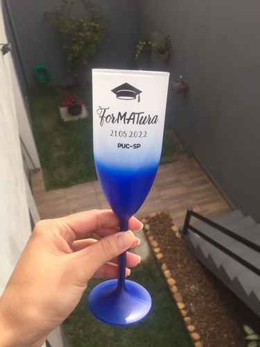 Imagem 2 de 4 de 20 Taças Champanhe 170 Ml Degradê E Personalizada Com 1 Cor