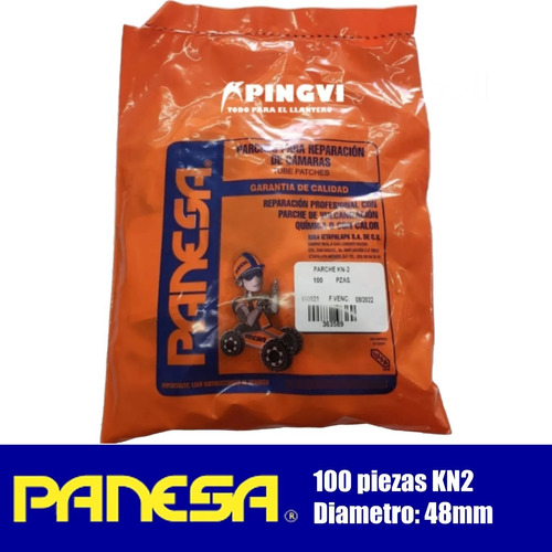 100pz Parche Para Reparación De Llanta Panesa Kn2 48mm F