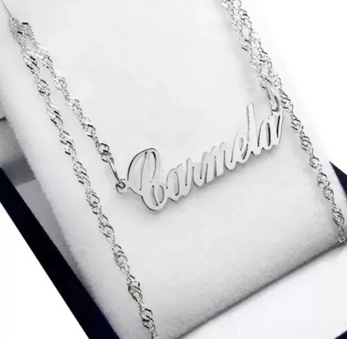 Conjunto Plata 925 Y Dije Nombre Plata 925 Personalizado