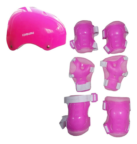 Set De Proteccion Deportes Para Niña Rosa. Rodillera