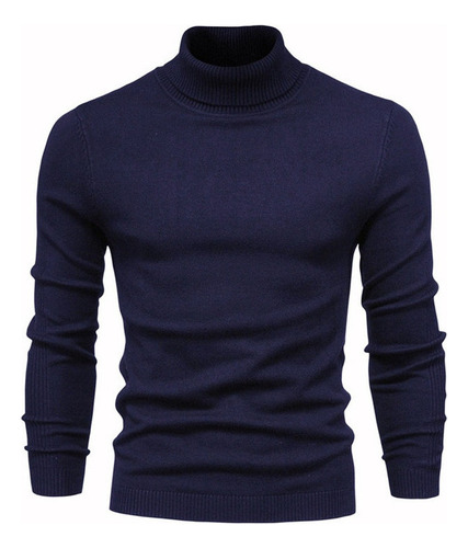 Suéter De Cuello Alto De Corte Ajustado Para Hombre, Casual,