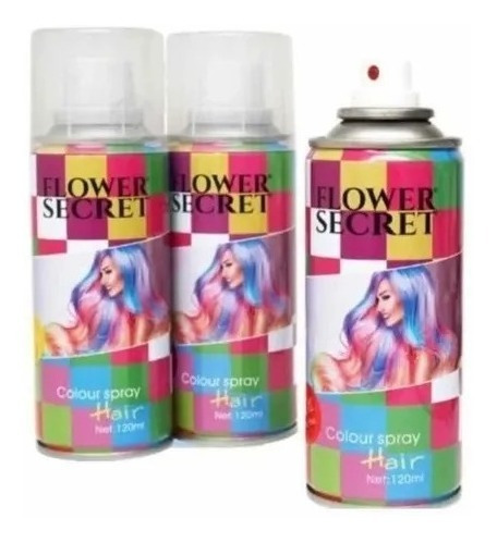 Pack 12 Tintura Temporal Spray De Colores Cabello Hallowen