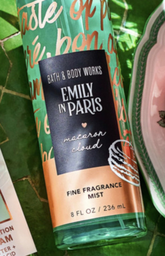 Bath & Body Works Emily In Paris Body Mist Macaron Cloud Macaron Delight, Parisin Spun Sugar, Pink Berries
