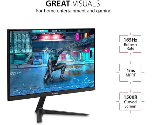 Imagen 2 de 9 de Viewsonic Vx2418-p-mhd 24 Pulgadas Full Hd 1080p 165hz 1ms V