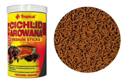 Tropical Cichlid Arowana Medium Sticks 90g