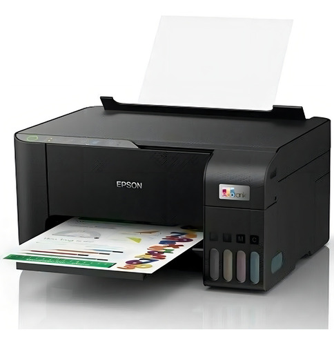 Impresora Multifunción A Color Epson Ecotank L3250 Con Wifi Negro