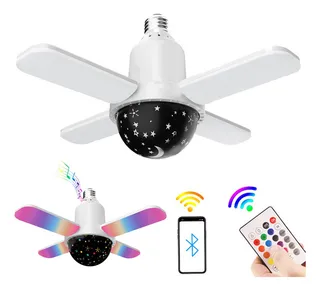 Foco Lámpara Con Bocina Led Rgb Bluetooth Control