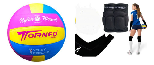 Kir Pak Set  De Voley Rodillera Manga Pelota 