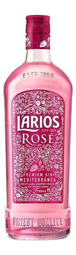 Gin Premium Larios Rose Mediterránea 700ml Pack X3 Unidades