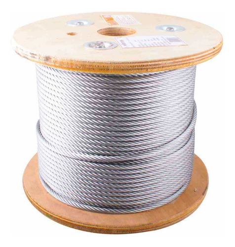 Cable De Acero Galvanizado 7x19 1/8 Rollo 100m Weston