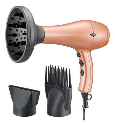 Secador De Pelo Nition Iónico Cerámico 1875w - Dorado