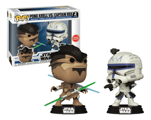 Funko Pop Pong Krell Vs Captain Rex 2pack Gamestop Exclusive