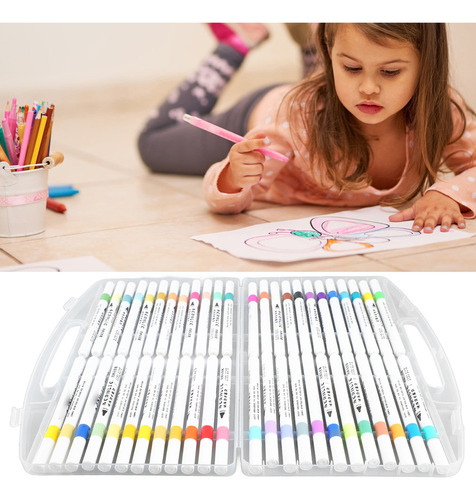 * Kit De Dibujo Marcador Plumon Aceite Acrilico De 48