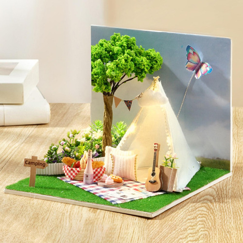 Kit De Casa De Muñecas Diy Kit De Construcción De Casa