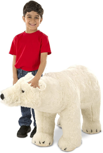 Oso Polar Gigante  Animal De Peluche Realista Casi  Pie...