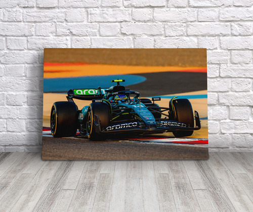 Cuadro Fernando Alonso Aston Martin Formula 1 Canvas 60x40