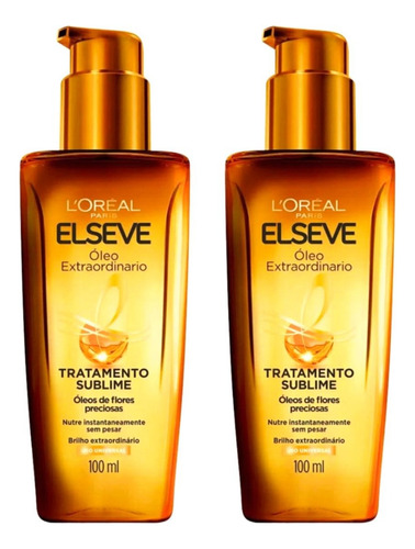 Reparador De Pontas Óleo Elseve Extraordinário 100ml Kit C/2